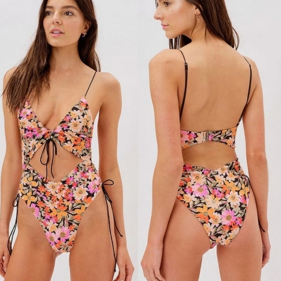 New!For Love and Lemons Vienna One Piece Swimsuit - Picture 1 of 11